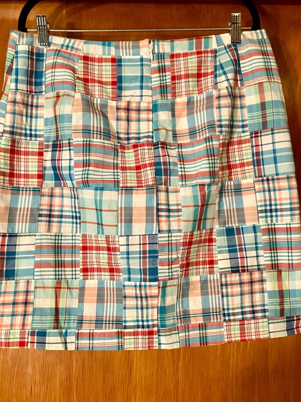 Talbots Multi-Color Plaid Patchwork Mini Skirt - Picture 3 of 3